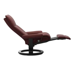 Stressless Relaxsessel|Sessel Aura M mit Akku Classic Black LegComfort Leder Paloma Cherry