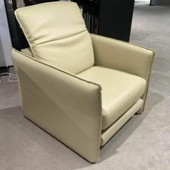 Erpo Relaxsessel|Sessel Avantgarde Leder 43 Creme Beige mit Funktionen