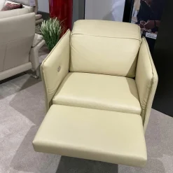 Erpo Relaxsessel|Sessel Avantgarde Leder 43 Creme Beige mit Funktionen