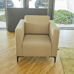 Sophisticated Living Relaxsessel|Sessel Banzaii Lounge Chair Stoff Beige Braun Lino Fungo C