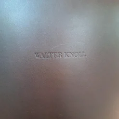 Walter Knoll Loungesessel|Sessel Bao Außen Leder Seddle Coffee Schwarz Innen Stoff Samt Harald Pumpkin Orange Drehteller Schwarz
