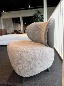 Walter Knoll Loungesessel|Sessel Bao Klein 227 10 C Innen Stoff Sorell 7873 Topaz Rücken Leder Rodeo Soft Schokoladenbraun Füße Buche Schwarz Lackiert