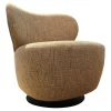 Walter Knoll Loungesessel|Sessel Bao Klein Stoff Sorel Smoke Quarz Beige Rücken Elen Taupe Beige Drehteller Schwarz