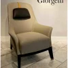 Giorgetti Relaxsessel|Sessel Bergére Stoff Pelle G Beige Gestell Buchenholz