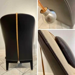 Giorgetti Relaxsessel|Sessel Bergére Stoff Pelle G Beige Gestell Buchenholz