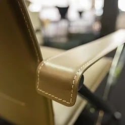 B&B Italia Einzelstühle|Relaxsessel|Sessel Beverly 14 Kernleder Tortora 1121280 Rahmen Aluminium