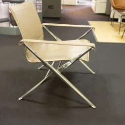 B&B Italia Einzelstühle|Relaxsessel|Sessel Beverly 14 Kernleder Tortora 1121280 Rahmen Aluminium