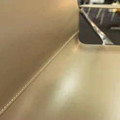 B&B Italia Einzelstühle|Relaxsessel|Sessel Beverly 14 Kernleder Tortora 1121280 Rahmen Aluminium