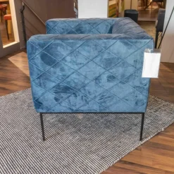 Troels Relaxsessel|Sessel Block Bezug 517 Soft Skin Rhombus 05 Blue