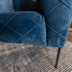 Troels Relaxsessel|Sessel Block Bezug 517 Soft Skin Rhombus 05 Blue