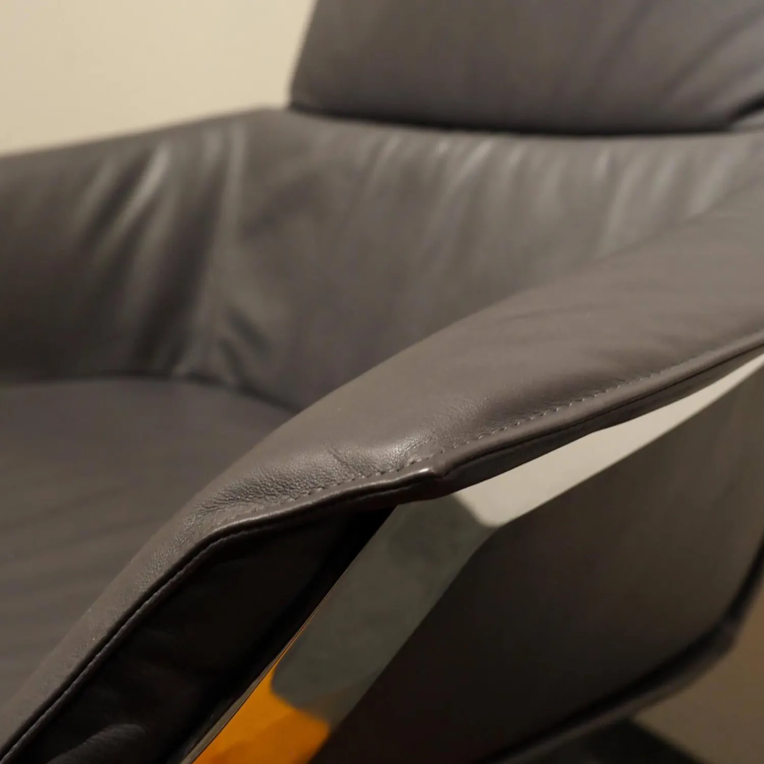 IP Design Relaxsessel|Sessel Bond Leder Space Schiefer Grau Drehbar