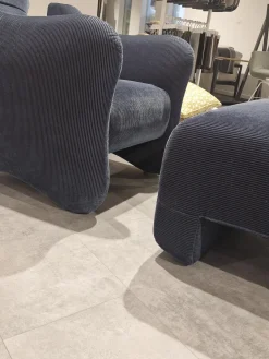 Brühl Relaxsessel|Sessel Bongo Bay Stoff 4490 0069 Blau Neigungsverstellbar Mit Hocker