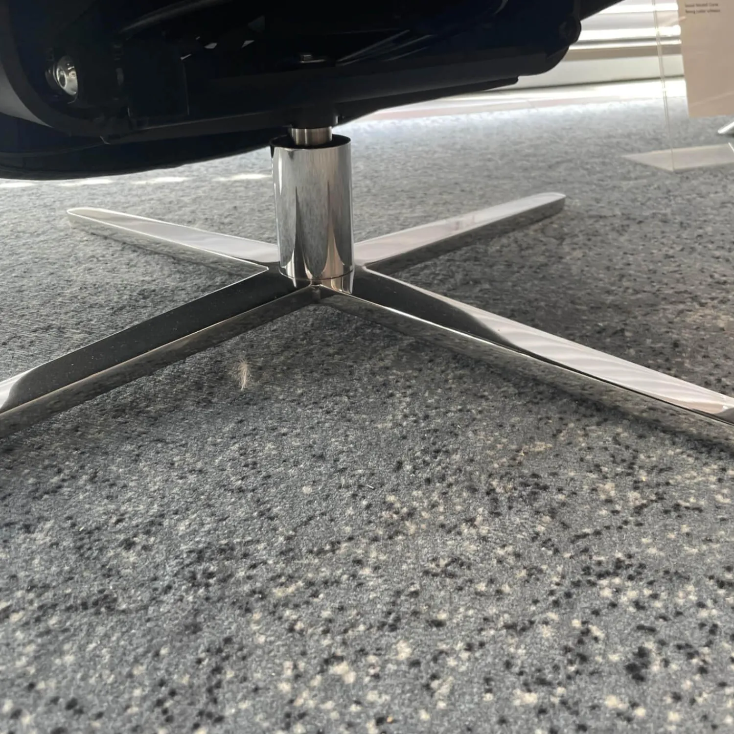 IP Design Relaxsessel|Sessel Boss Bezug Leder Star Graphit Gestell Viersternfuß Verchromt