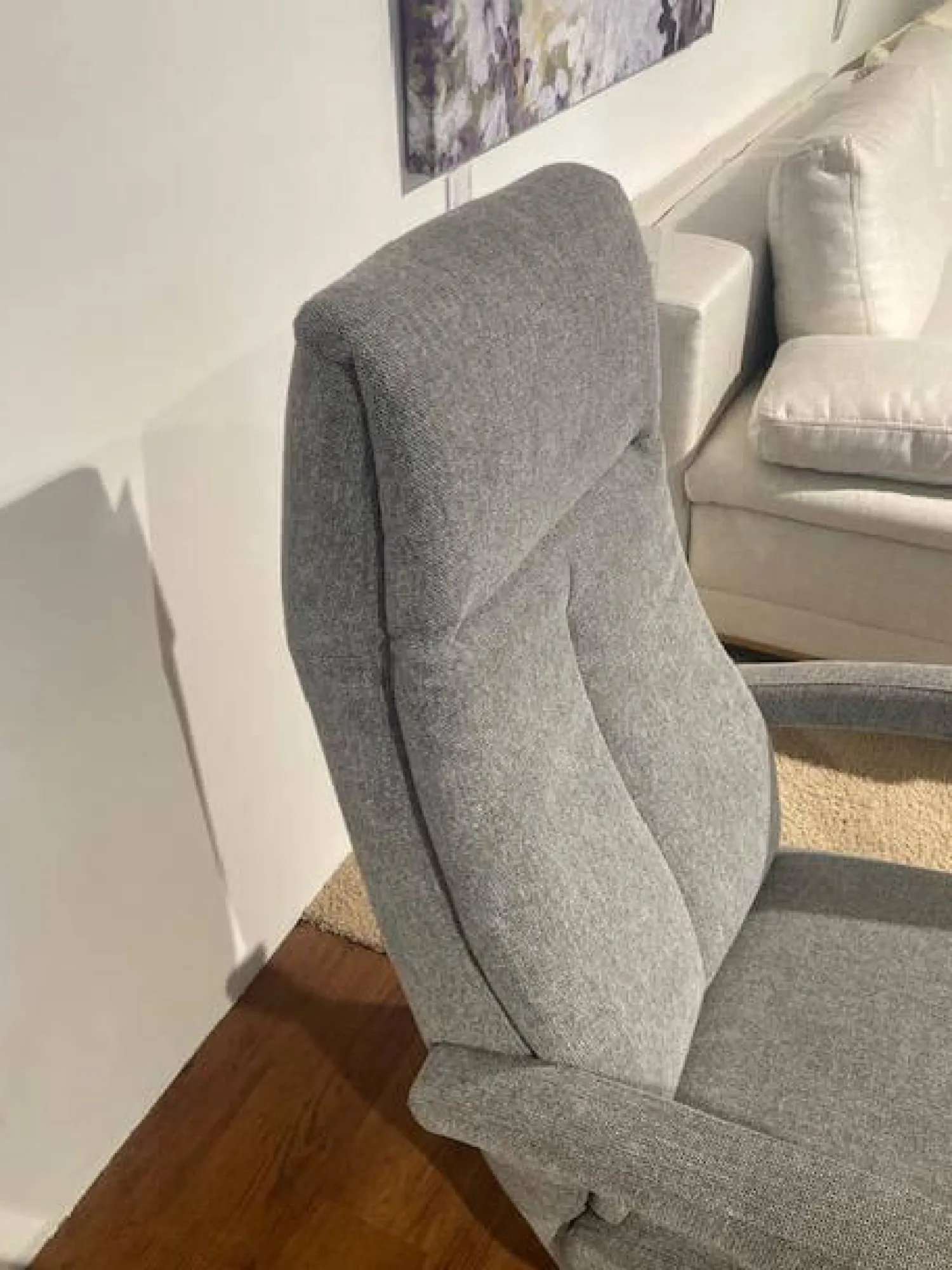 Activineo Relaxsessel|Sessel Boss Stoff 2 Cats 167 Zinc Grau Gestell Metall Schwarz Inklusive Hocker