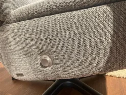 Activineo Relaxsessel|Sessel Boss Stoff 2 Cats 167 Zinc Grau Gestell Metall Schwarz Inklusive Hocker