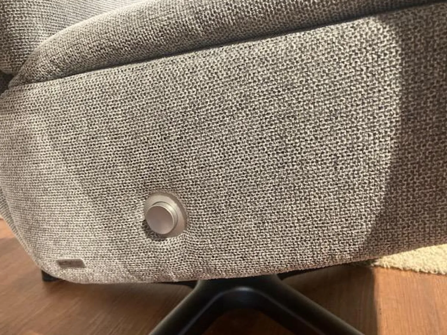 Activineo Relaxsessel|Sessel Boss Stoff 2 Cats 167 Zinc Grau Gestell Metall Schwarz Inklusive Hocker