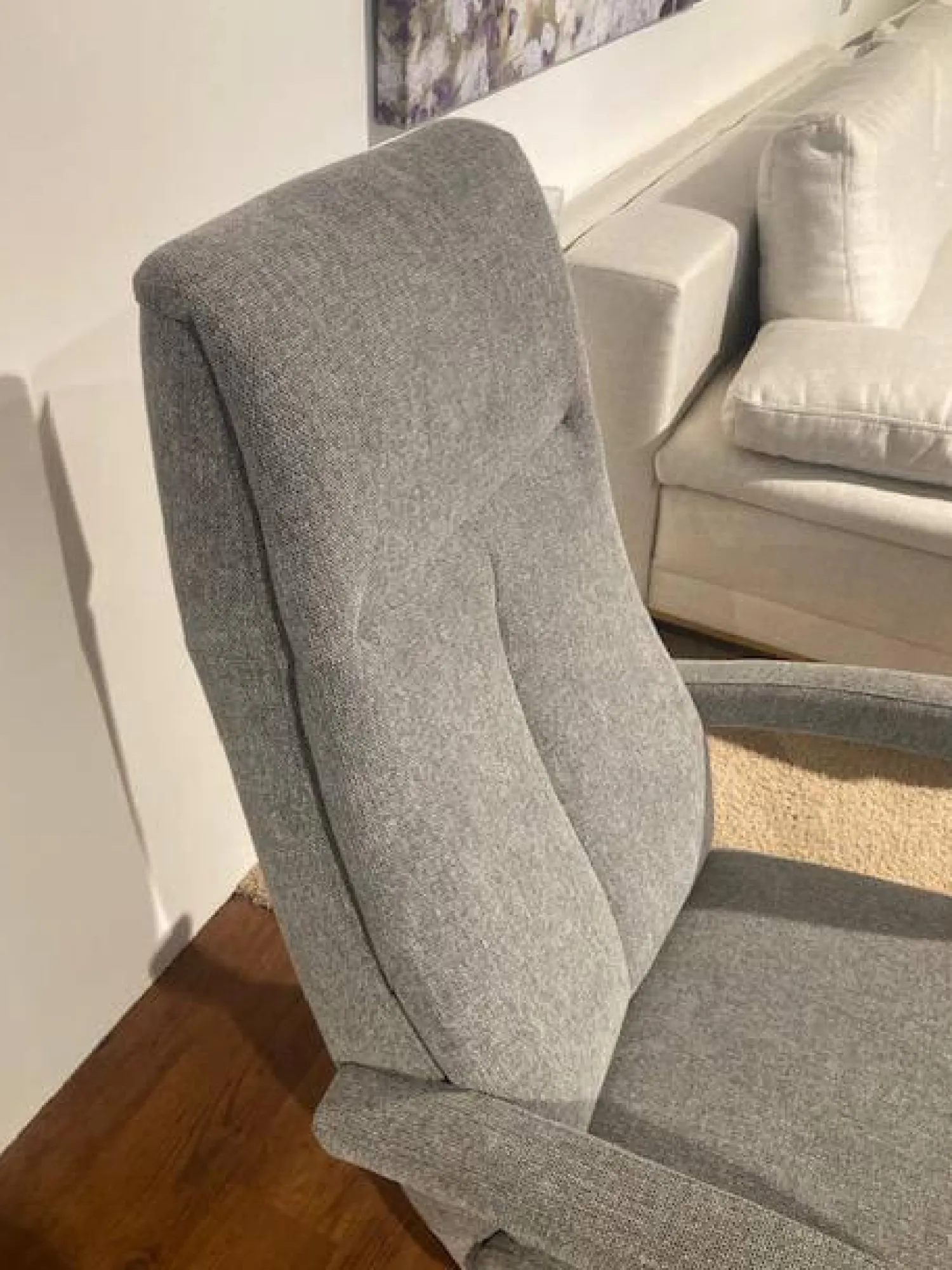 Activineo Relaxsessel|Sessel Boss Stoff 2 Cats 167 Zinc Grau Gestell Metall Schwarz Inklusive Hocker