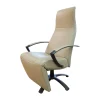 Jori Relaxsessel|Sessel Brainbuilder JR 7760 Mono Move Maxi Bezug Leder Celia Egg Beige 5 Strein Fuß Ellipse Lackiert Schwarz