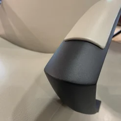 Jori Relaxsessel|Sessel Brainbuilder JR 7760 Mono Move Maxi Bezug Leder Celia Egg Beige 5 Strein Fuß Ellipse Lackiert Schwarz