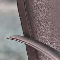 Jori Relaxsessel|Sessel Brainbuilder Mono Move Black Edition Leder Celia Nero Schwarz 5 Stern Fuß Ellipse Schwarz Lackiert