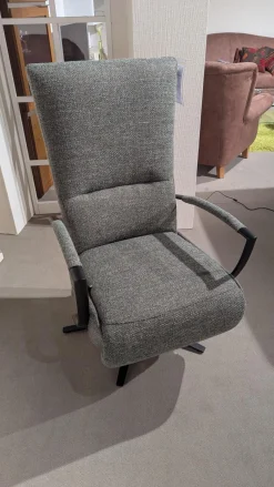 Poco Relaxsessel|Sessel Brixton Style ModernBrixton Style Grau Sternfuß Schwarzmatt Verstellung Mechanisch