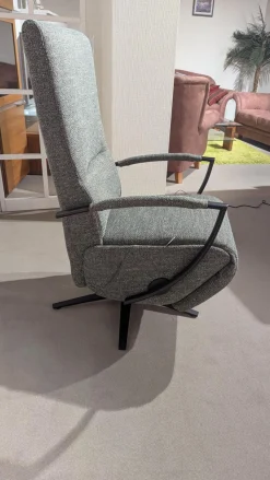 Poco Relaxsessel|Sessel Brixton Style ModernBrixton Style Grau Sternfuß Schwarzmatt Verstellung Mechanisch