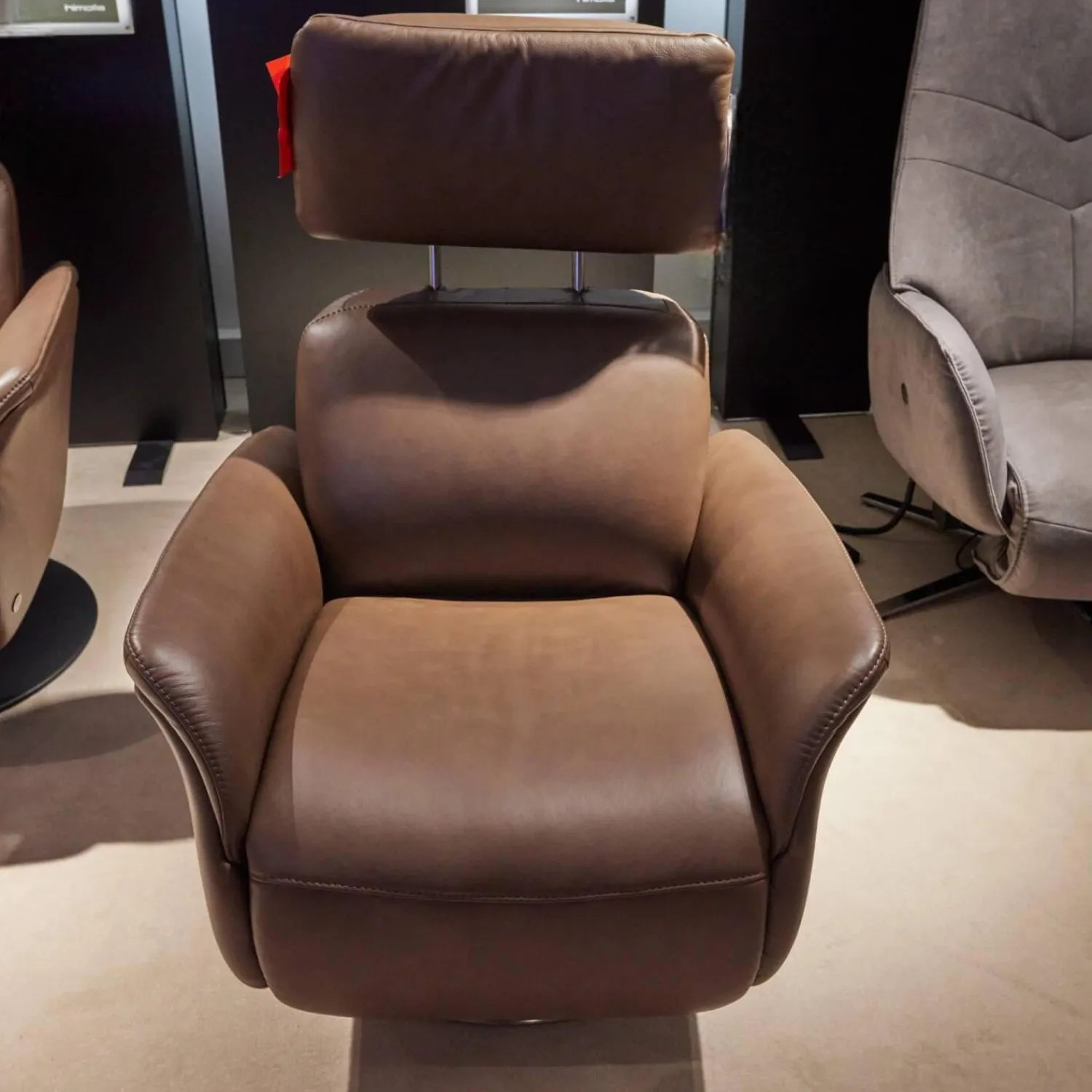 himolla Relaxsessel|Sessel Brookline 7170 Leder Longlife Zigarre Braun Fußteller Edelstahloptik Mit 2 Motorig Verstellungen