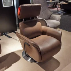 himolla Relaxsessel|Sessel Brookline 7170 Leder Longlife Zigarre Braun Fußteller Edelstahloptik Mit 2 Motorig Verstellungen