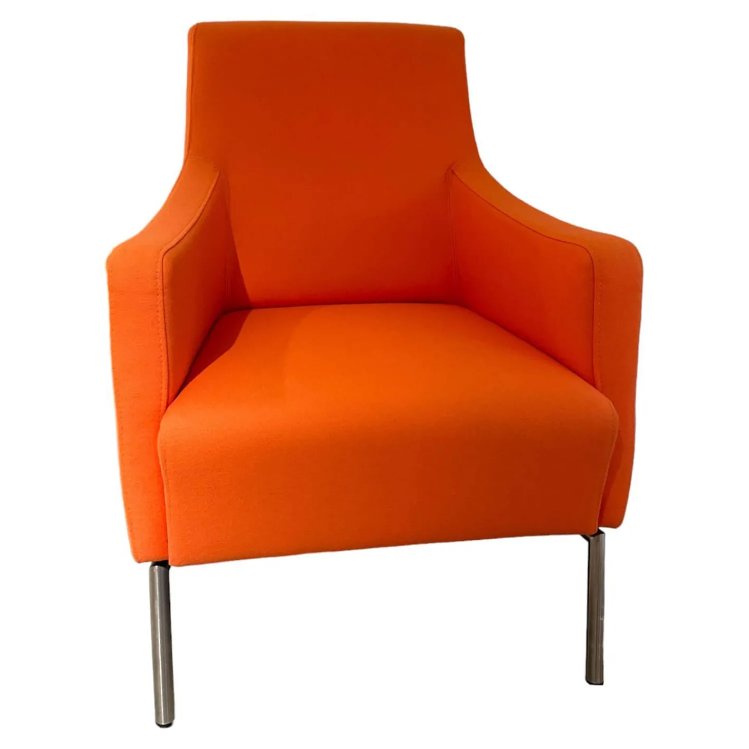 Jame Loungesessel|Sessel Bruno RVS Stoff Venice 2036 Abricot Orange Gestell Edelstahl