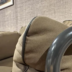 Hay Loungesessel|Sessel Can Stoff Canvas Army Braun Gestell Stahl Pulverbeschichtet Grau