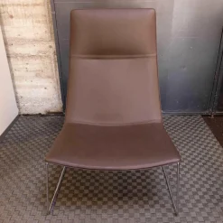 Arper Relaxsessel|Sessel Cartifa 70 Leder Braun