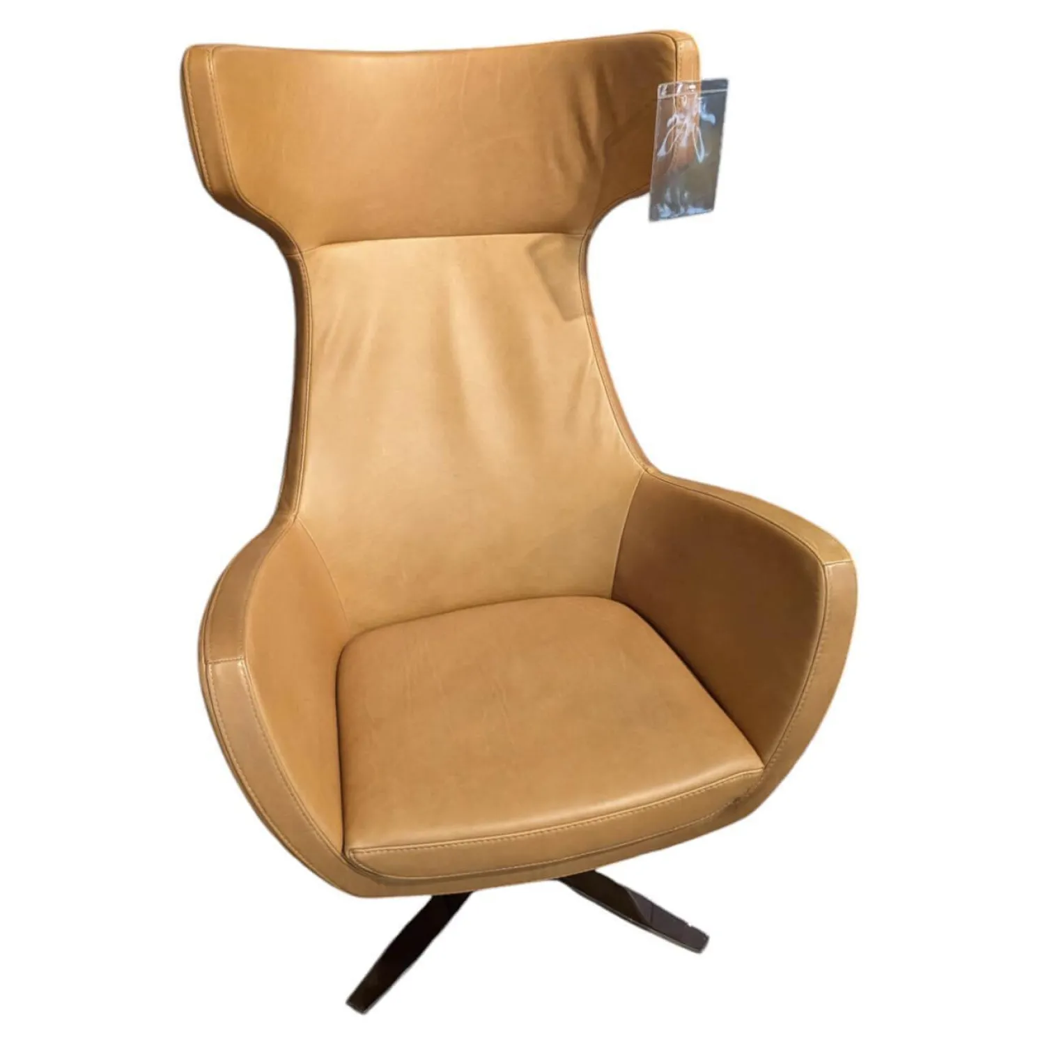 Candy Relaxsessel|Sessel Castello Leder Canyon Cognac Braun Füße Verchromt