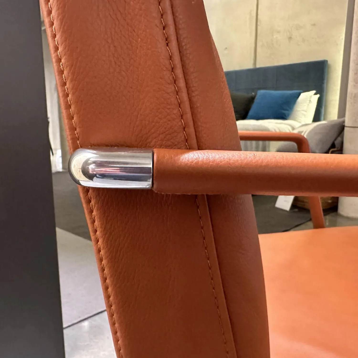 Poltrona Frau Einzelstühle|Sessel Chancellor Conference Leder SC75 Cognac Braun mit Arm