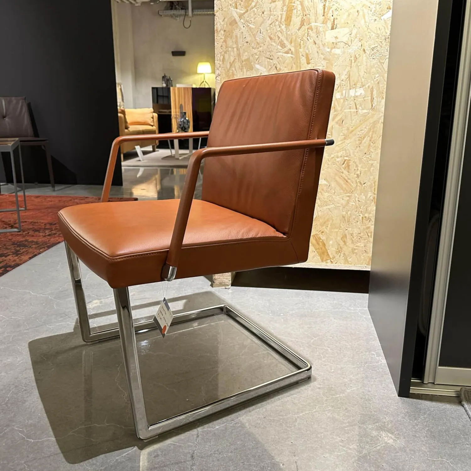 Poltrona Frau Einzelstühle|Sessel Chancellor Conference Leder SC75 Cognac Braun mit Arm