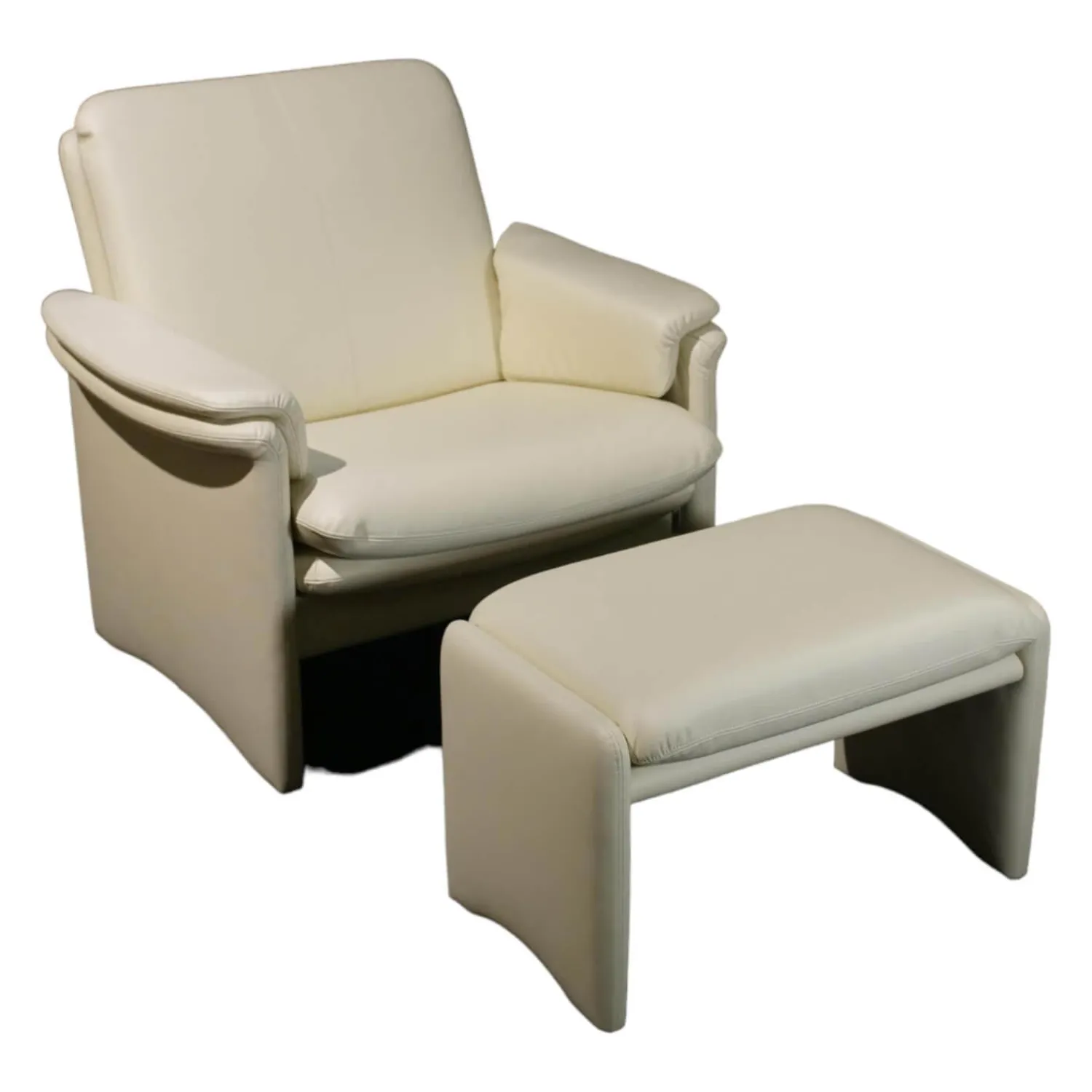Erpo Relaxsessel|Sessel City Bezug Leder 42.310 Beige Mit Hocker