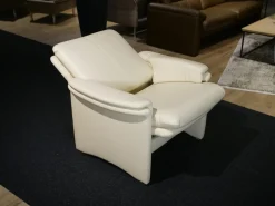 Erpo Relaxsessel|Sessel City Bezug Leder 42.310 Beige Mit Hocker