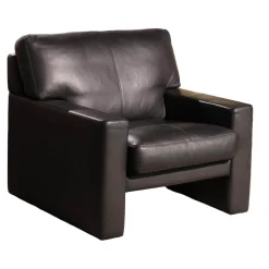 Erpo Loungesessel|Sessel CL 200.12 Bezug Leder 43 Schwarz 43.136