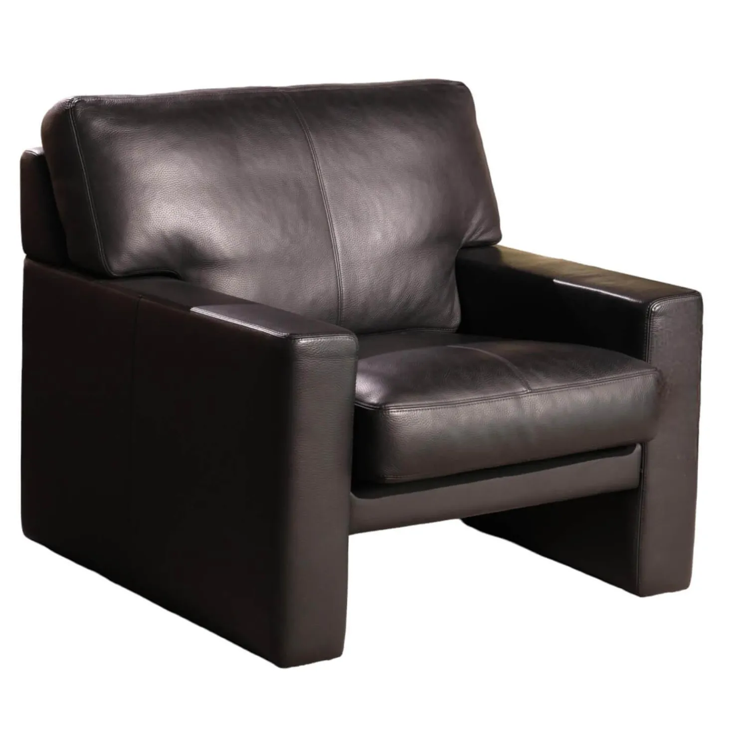 Erpo Loungesessel|Sessel CL 200.12 Bezug Leder 43 Schwarz 43.136