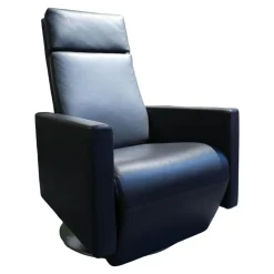 Erpo Relaxsessel|Sessel CL 17215 Leder 190 Basalt 190359 Tellerfuß Edelstahl Doppelsteppnaht