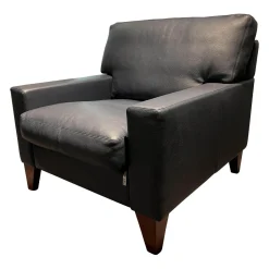 Erpo Relaxsessel|Sessel CL 400 Leder 43 Indigo 43.850 Fuß Holz Mahagoni Gebeizt