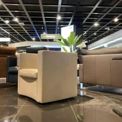 Erpo Relaxsessel|Sessel Cl 142.15 Leder 43.400 Stone Drehteller mit Rückholfeder