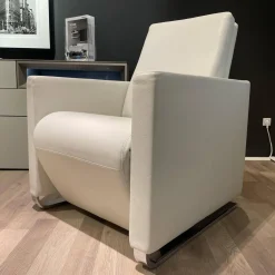 Erpo Relaxsessel|Sessel Classics 164 Leder 43.990 Weiß Kufe Metall