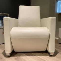 Erpo Relaxsessel|Sessel Classics 164 Leder 43.990 Weiß Kufe Metall