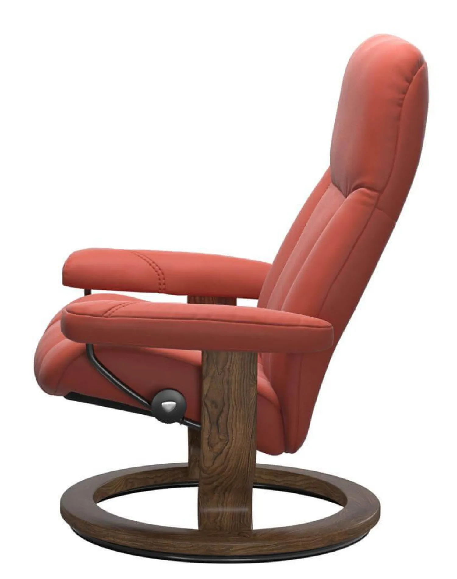 Stressless Relaxsessel|Sessel Consul 1145010 S Bezug Leder Batick Burgundy Rot Gestell Teakholz Gebeizt