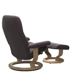 Stressless Relaxsessel|Sessel Consul S Leder Paloma Bordeaux Gestell Eiche Mit Hocker