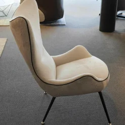 Wittmann Relaxsessel|Sessel Contessa Bezug Stoff Yukon Snow Füße Black Grey Pulverbeschichtet