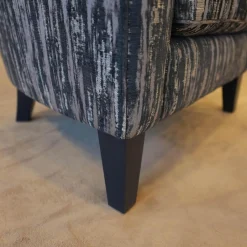 Bielefelder Werkstätten Loungesessel|Relaxsessel|Sessel Contessa BW 110 1000 Jab 9 2366 050 Graublau Massivholzgestell Schwarz