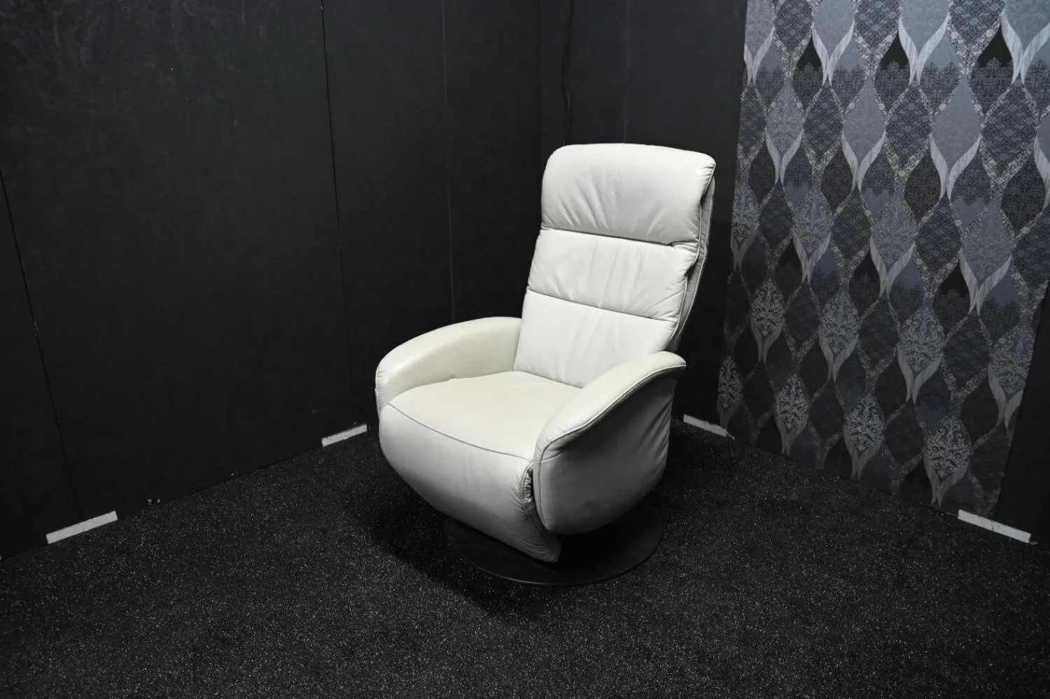 Steinpol Relaxsessel|Sessel Cosimo Comfort Lux Leder Rancho Stone mit Manueller Relaxfunktion