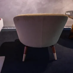 Molteni & C Loungesessel|Sessel D.151.4 Bezug Stoff Kubrick K 1951 Beige Gestell Amerikanisches Nussbaumholz