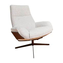 Bielefelder Werkstätten Relaxsessel|Sessel Daron Hoch Stoff Alice IP 1750 171 Beige Grau Kreuzfuß Schwarz Matt